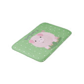 Cute roze pot bellied pig cartoon illustratie badmat (Gekanteld)