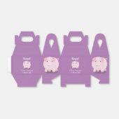 Cute roze pot bellied pig cartoon illustratie bedankdoosjes (Uitgevouwen)