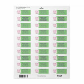 Cute roze pot bellied pig cartoon illustratie etiket (Full Sheet)