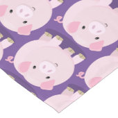 Cute roze pot bellied pig cartoon illustratie korte tafelloper (Hoek)