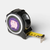 Cute roze pot bellied pig cartoon illustratie rolmaat (Hoek)