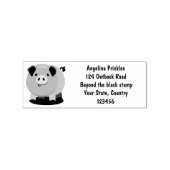Cute roze pot bellied pig cartoon illustratie rubberstempel (Afrduk)