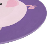 Cute roze pot bellied pig cartoon illustratie snijplank (Hoek)