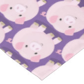Cute roze pot bellied pig cartoon illustratie tafelkleed (Gekanteld)