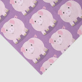 Cute roze pot bellied pig cartoon illustratie tissuepapier (Detail)