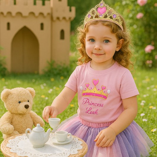 Cute Roze Prinses Baby Meisje T-Shirt