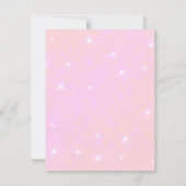 Cute Roze Prinses Verjaardag Platte Bedankkaart (Achterkant)