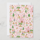 Cute Roze Prinses Verjaardagsfeestje voor Meisjes Bedankkaart (Achterkant)