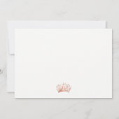 Cute Roze Prinsessen Kroon Tiara Bloem Verjaardag Notitiekaartje (Achterkant)