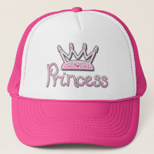 Cute roze Printen Pearls Princess Crown Trucker Pet