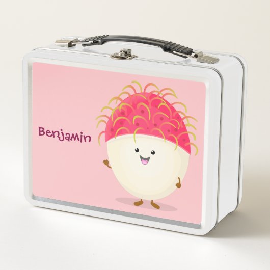 Cute roze rambutan cartoon afbeelding (Voorkant)