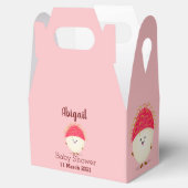 Cute roze rambutan cartoon afbeelding bedankdoosjes (Geopend)