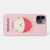 Cute roze rambutan cartoon afbeelding Case-Mate iPhone case (Achterkant (horizontaal))