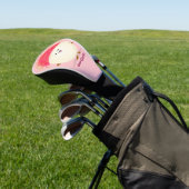 Cute roze rambutan cartoon afbeelding golfheadcover (Insitu)