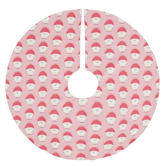 Cute roze rambutan cartoon afbeelding kerstboom rok (Voorkant)