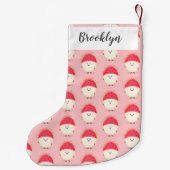 Cute roze rambutan cartoon afbeelding kleine kerstsok (Achterkant)