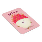 Cute roze rambutan cartoon afbeelding magneet (Rechterzijde)
