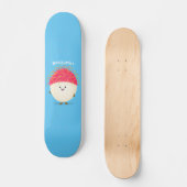 Cute roze rambutan cartoon afbeelding persoonlijk skateboard (Voorkant)