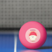 Cute roze rambutan cartoon afbeelding pingpongbal (Net)