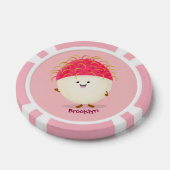 Cute roze rambutan cartoon afbeelding poker chips (Enkel)