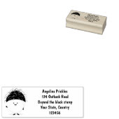 Cute roze rambutan cartoon afbeelding rubberstempel (Gestempeld)