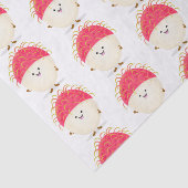 Cute roze rambutan cartoon afbeelding tissuepapier (Detail)