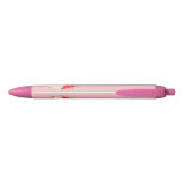 Cute roze rambutan cartoon afbeelding zwarte inkt pen (Achterkant)