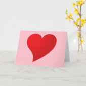 Cute roze red hart douane script Valentijnsdag Kaart (Gele Bloem)