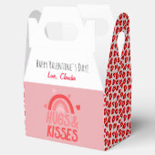 Cute roze & Red Leopard Hearts Rainbow Valentijn Bedankdoosjes (Geopend)