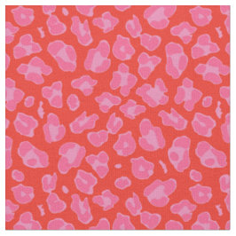 Cute roze & Red Leopard Print Stof