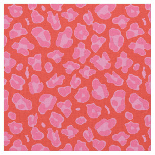 Cute roze & Red Leopard Print Stof