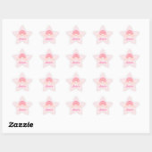 Cute roze regenboog | Baby Girl | Gepersonaliseerd Ster Sticker (Vel)