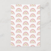 Cute Roze Regenboog Boho Chic Verjaardagsuitnodigi (Achterkant)