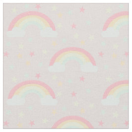 Cute roze regenboog & sterren Cloud Soft Pastel Co Stof
