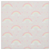 Cute roze regenboog & sterren Cloud Soft Pastel Co Stof (Swatch)