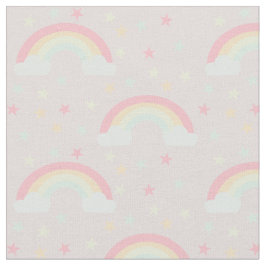 Cute roze regenboog & sterren Cloud Soft Pastel Co Stof