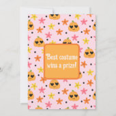 Cute Roze Retro Verjaardag Halloween Feest Kaart (Achterkant)