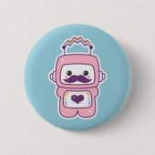 Cute roze Robot in Disguise Ronde Button 5,7 Cm (Voorkant)