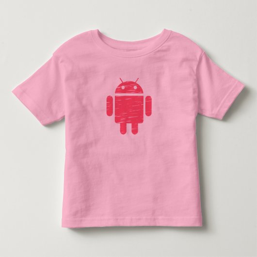 Cute roze Robot Kinder Shirts (Voorkant)