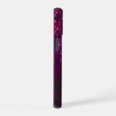 Cute Roze Rode Eenhoorn Glitter Drips monogram iPhone 15 Case (Rechterkant)