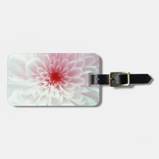 Cute roze rode en witte ventilator bagagelabel (Voorkant horizontaal)