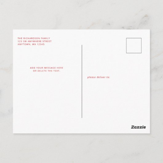 Cute roze Rode Gepropt Hart Valentijnsdag Foto Briefkaart (Achterkant)