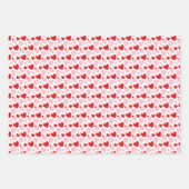 Cute roze Rode Gepropt Heart Patroon Inpakpapier Vel (Voorkant)