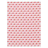 Cute roze Rode Gepropt Heart Patroon Tafelkleed (Voorkant)