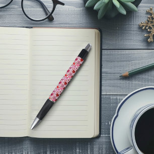 Cute Roze Rode Harten Blush Liefdepatroon Pen