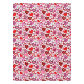 Cute Roze Rode Harten Blush Liefdepatroon Tafelkleed (Voorkant)