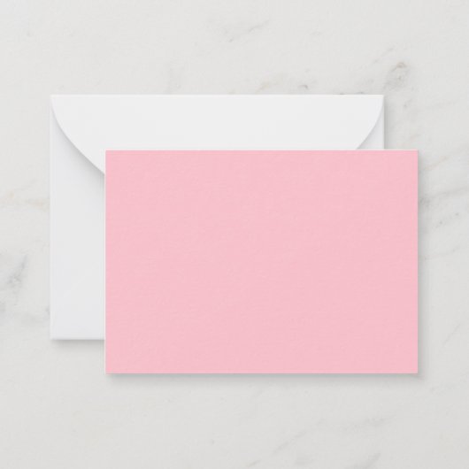 Cute roze roodhardestel minimalistisch modern notitiekaartje (Achterkant)