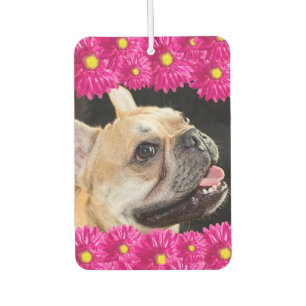 Cute Roze Roos Aangepaste Foto Auto Luchtverfrisser