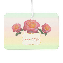 Cute roze Rose Flowers Luchtverfrisser