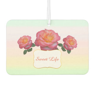 Cute roze Rose Flowers Luchtverfrisser